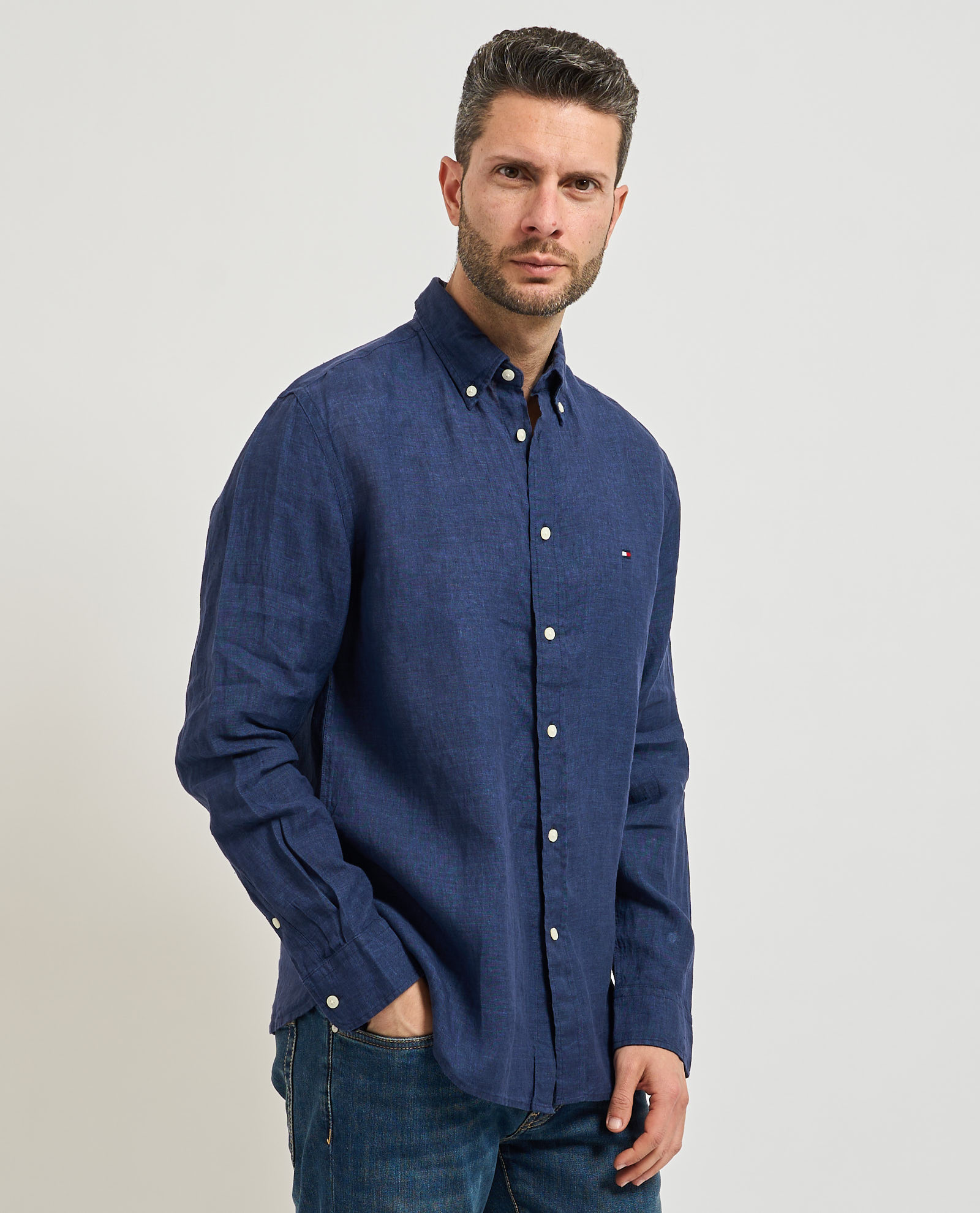 Camicia di lino uomo Tommy Hilfiger TOMMY HILFIGER Abbigliamento e accessori > Abbigliamento - dettaglio 2